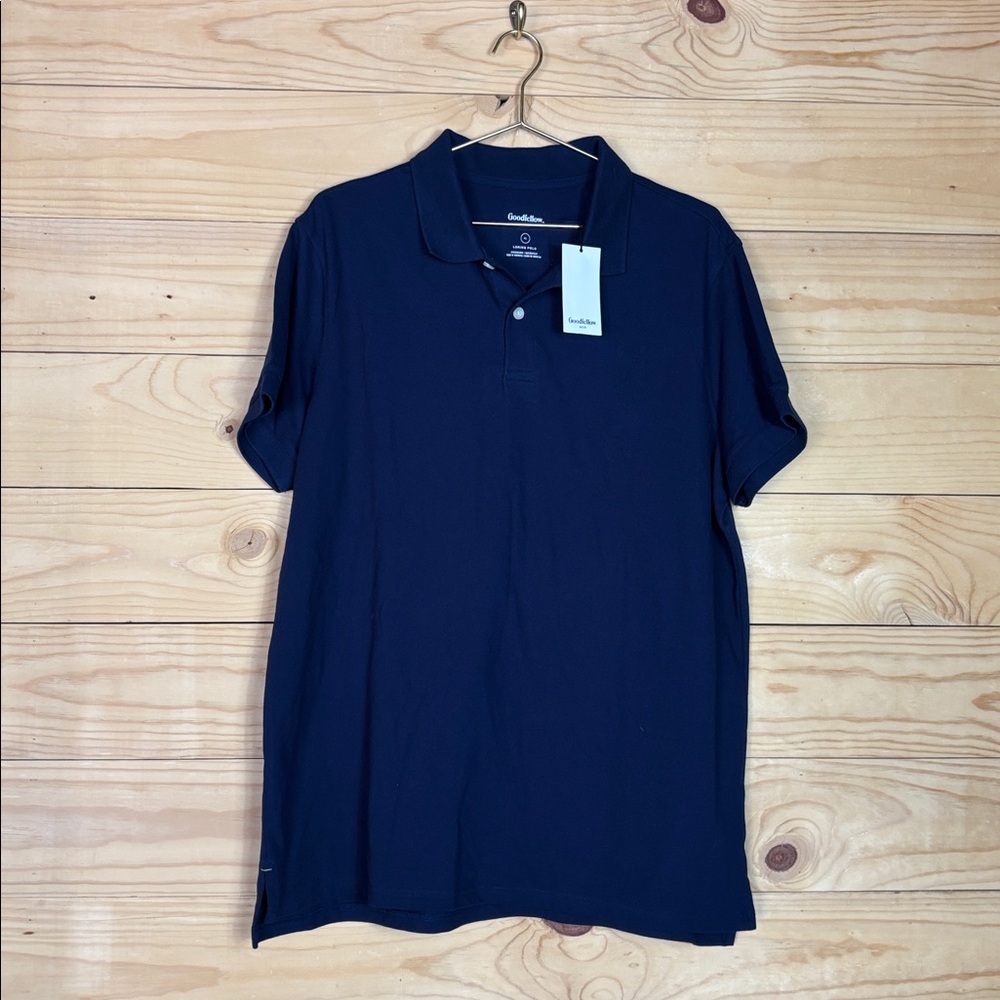 NWT Goodfellow Navy Loring polo XL‎
